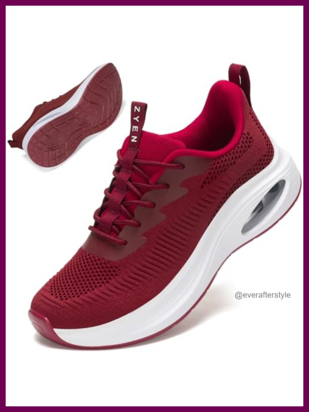 Wide Toe Box Women's Air Cushion Road Running Shoes Mesh Athletic Sneakers